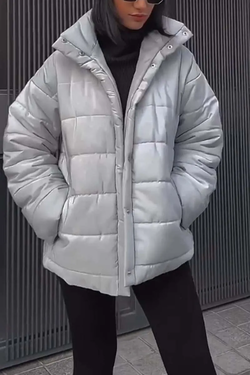 Women's round neck leopard print patchwork jacket